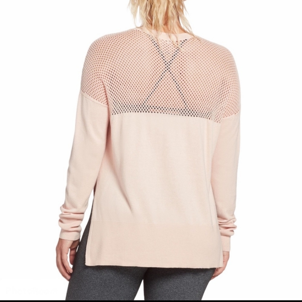 CALIA Journey Open Knit Sweater Crewneck Pullover